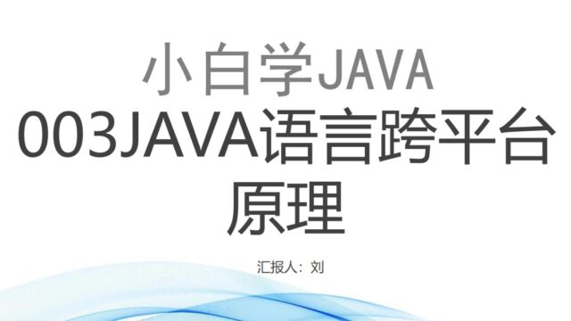 003java语言跨平台原理