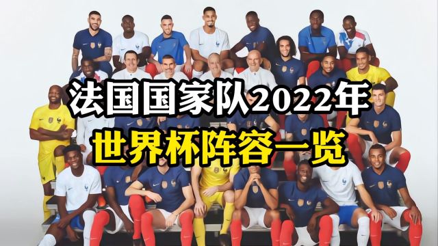 法国队2022年世界杯阵容一览,吉鲁、姆巴佩领衔,本泽马因伤退出