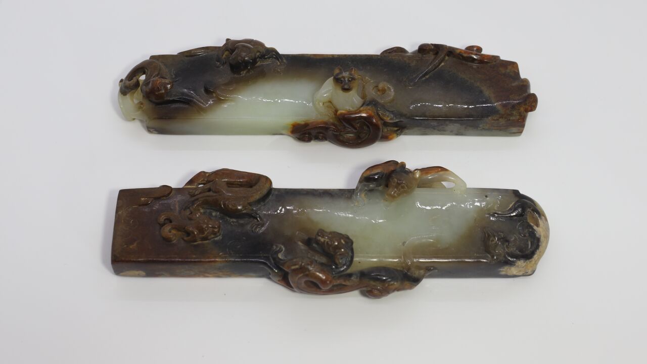 汉代和田白玉螭龙纹镇纸_腾讯视频