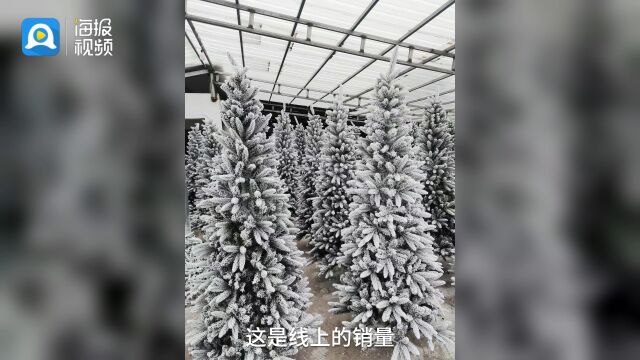 一网店今年内销圣诞树1万棵