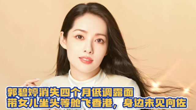 郭碧婷消失四个月低调露面,带女儿坐头等舱飞香港,身边未见向佐