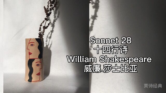 莎士比亚 十四行诗 第28首 Sonnet 28 by William Shakespeare