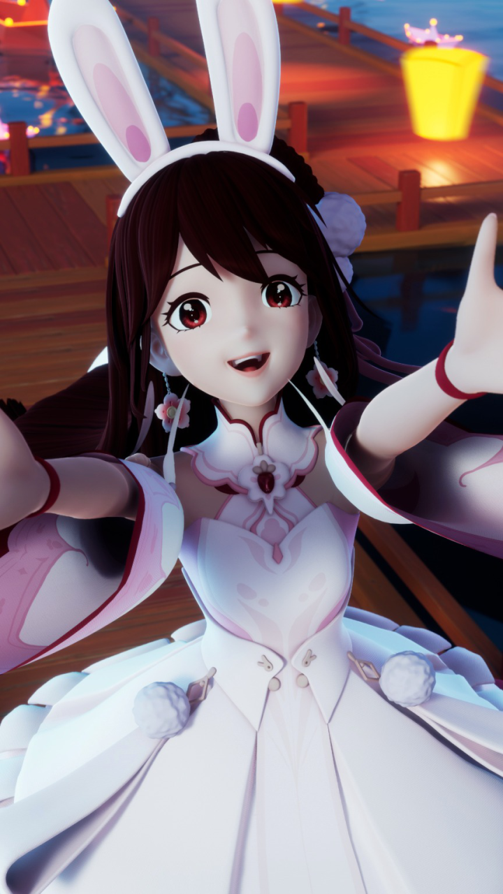 虚拟偶像花小楼:送上敲可爱的祝福,有你有我一起兔年快乐!