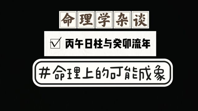 43丙午日柱与2023癸卯流年命理学成象可能性分享,解读易学文化.