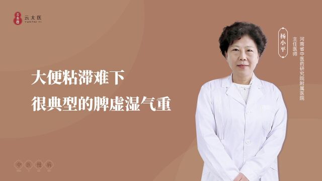 云太医杨小平主任:大便粘滞难下,很典型的脾虚湿气重