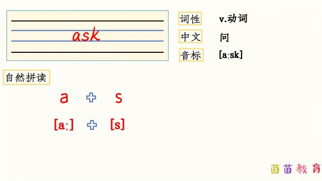 自然拼读:ask