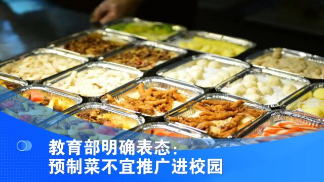 教育部明确表态:预制菜不宜推广进校园