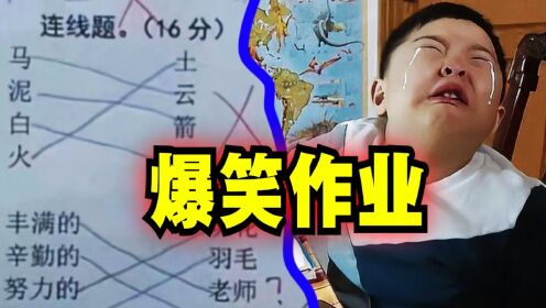 爆笑解说：盘点一些很离谱小学生作业！_高清