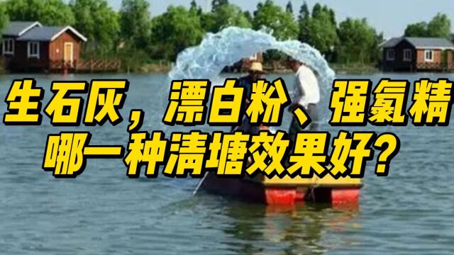 生石灰、漂白粉、强氯精哪一种清塘效果好?