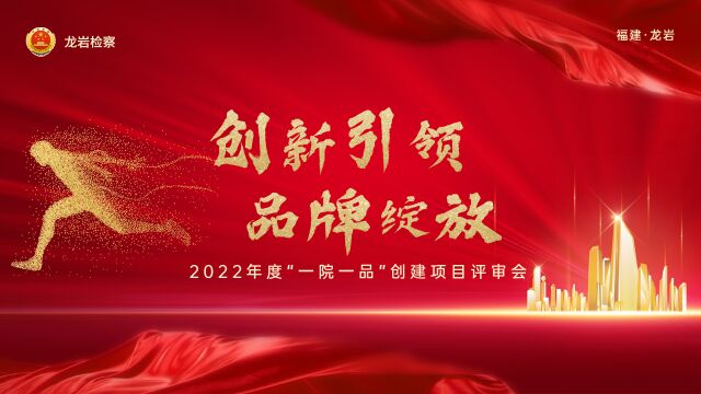 龙岩市检察院召开2022年度“一院一品”项目建设评审会