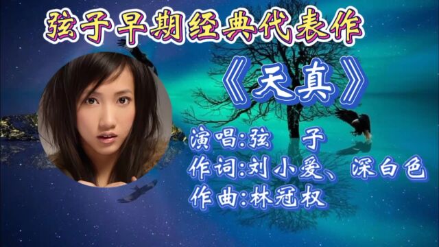 重温弦子经典金曲《天真》歌词婉转入心,甜美歌声唱出了多少人心声!