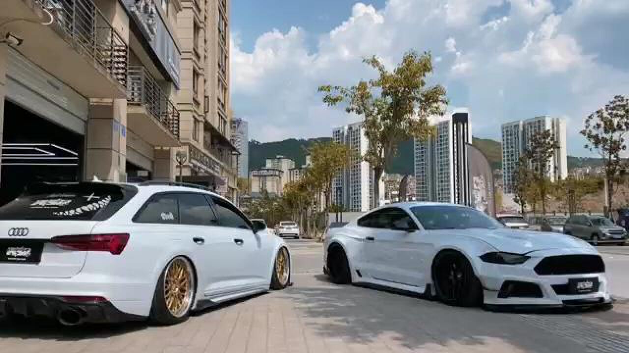 奥迪&宽体野马&airbft气动避震原地姿态展示