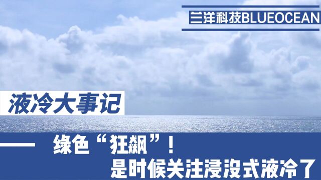 绿色“狂飙”!是时候关注浸没式液冷了