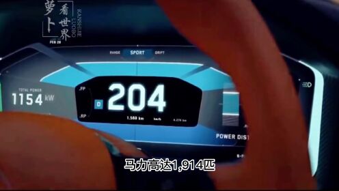 世界最快跑车RIMAC，百公里加速1