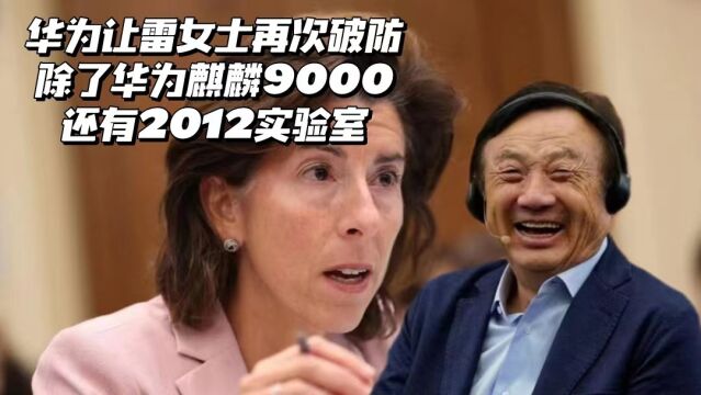 华为让雷女士再次破防!除了华为麒麟9000,还有2012实验室