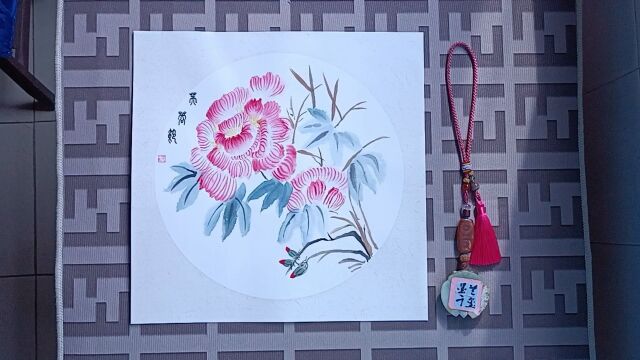 原创国画作品(写意花鸟芙蓉节)