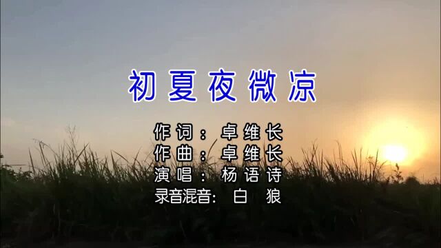 杨语诗初夏夜微凉 词曲 卓维长