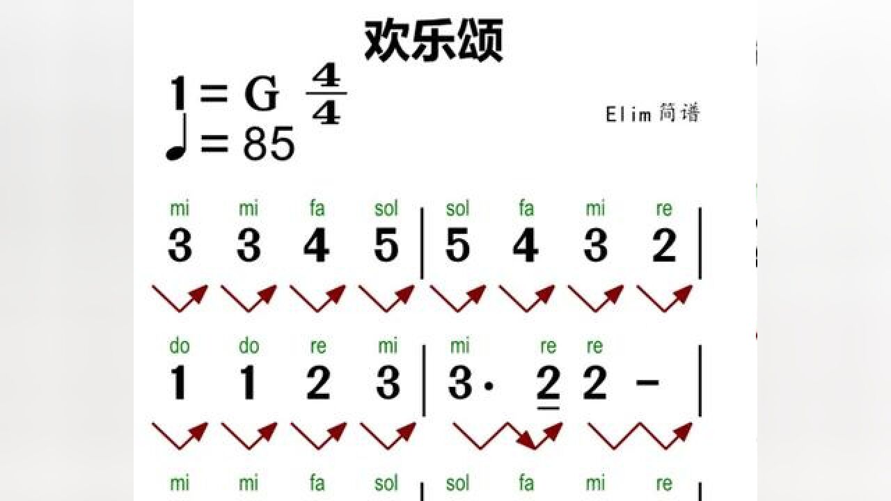 簡譜視唱 #原創視頻 #每天學習一點點 #歡樂頌 #零基礎學簡譜 #簡譜