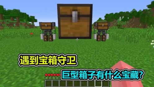 MC我的世界:两个箱子守卫保护的巨型宝箱,里面会有什么好东西_高清1080P在线观看平台_腾讯视频