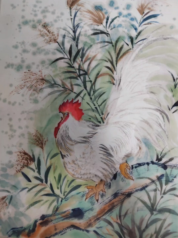 诗情画意之《画鸡》明.唐寅