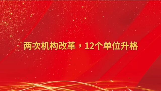 两次机构改革,12个单位升格