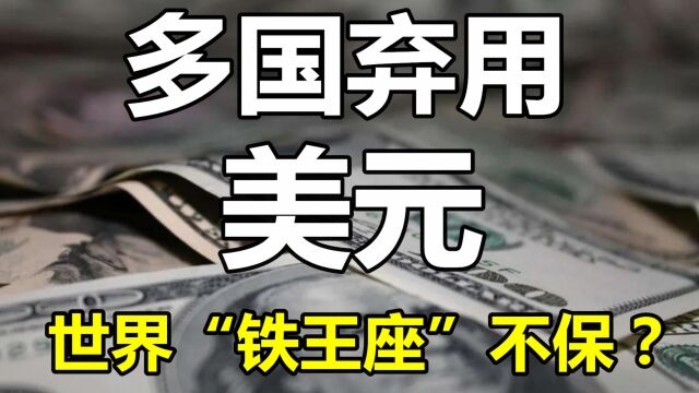 多国弃用!美元,世界“铁王座”地位不保?