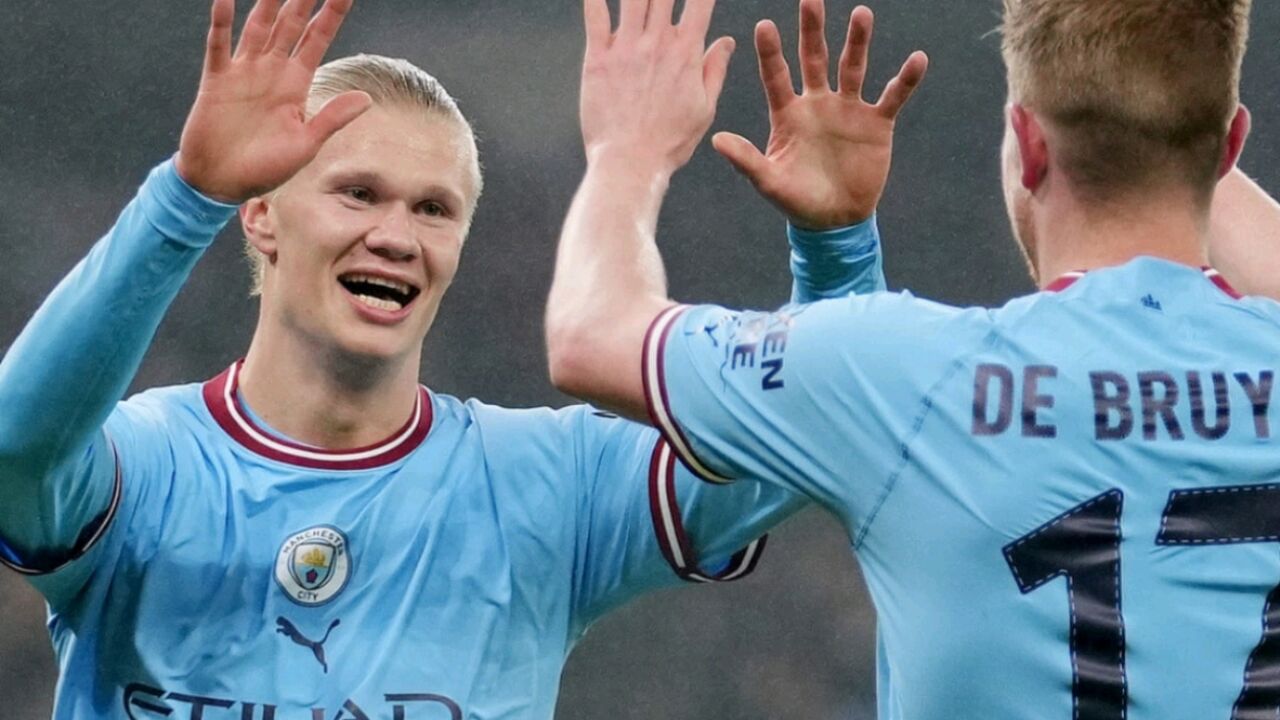 同夜五佳球!德布劳内哈兰德对决神射术,莱万暴力美学