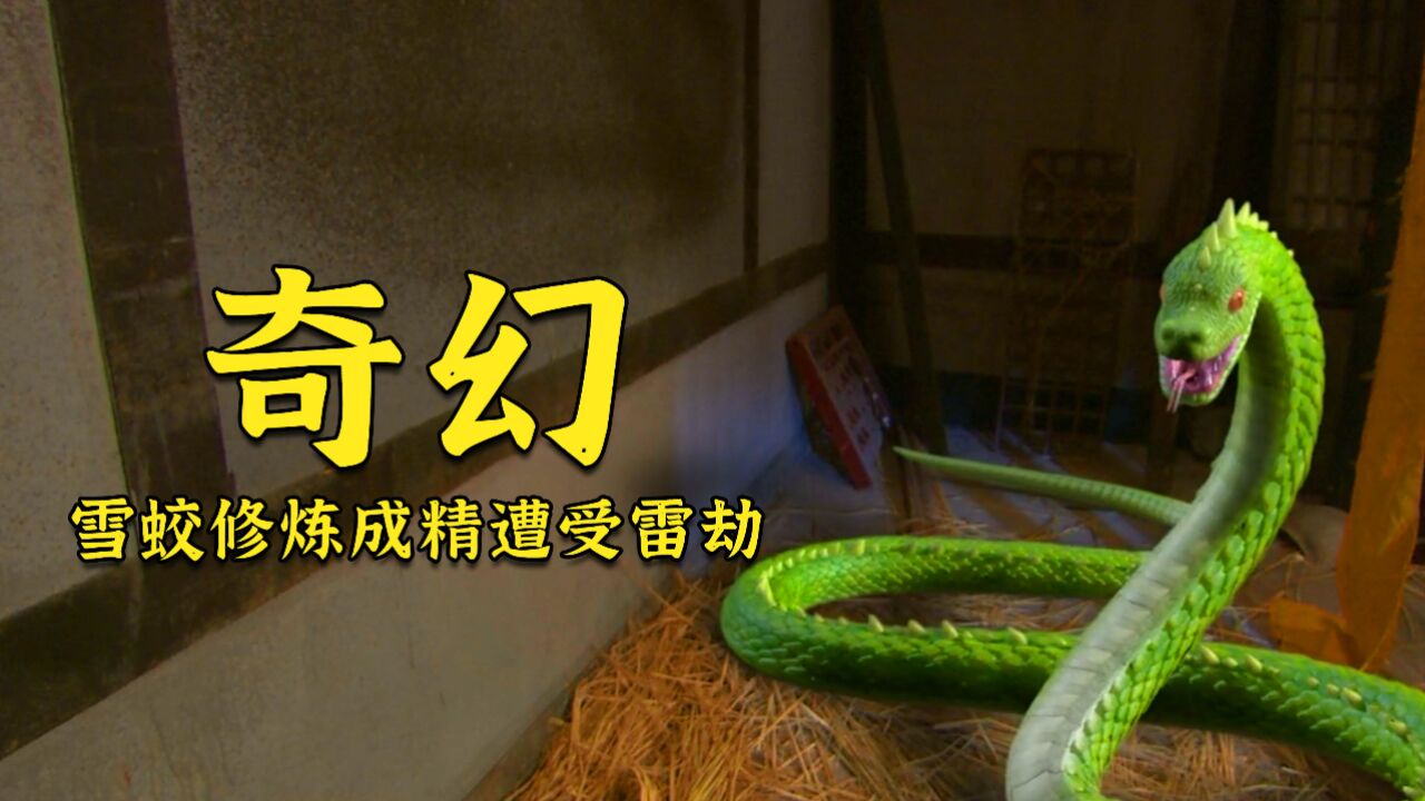 千年雪蛟成精遭受雷劫,不料遇到吕洞宾帮忙度过,剑侠