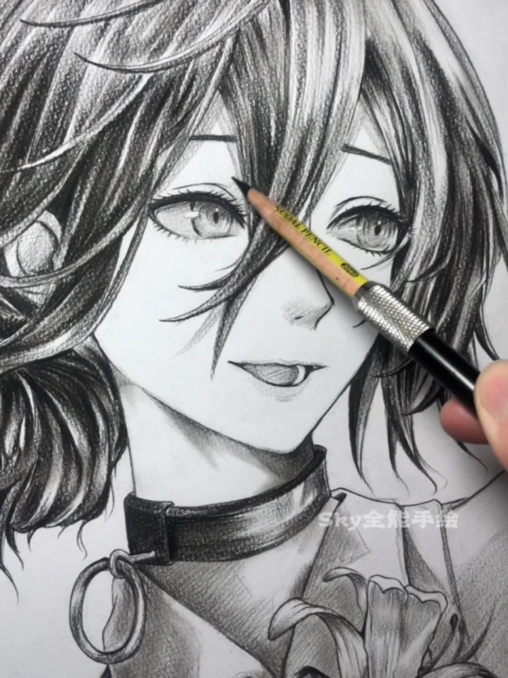 素描原声排线绘画下的电锯人蕾塞完成版