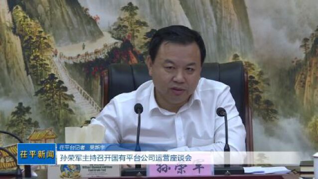 孙荣军主持召开国有平台公司运营座谈会