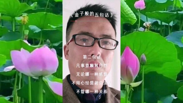 金子般的五句话