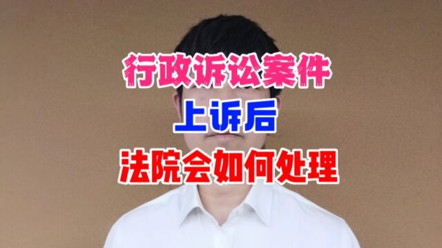 行政诉讼案件上诉后,法院会如何处理?