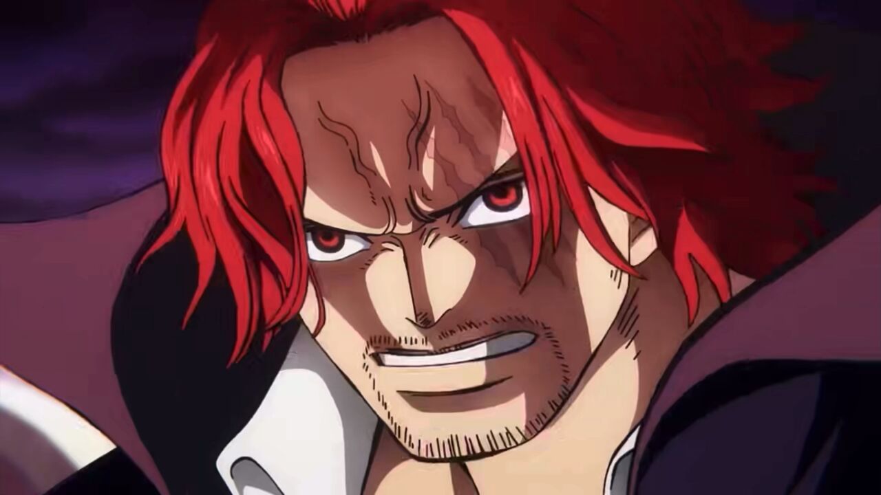 海贼王:红发香克斯释放霸王色霸气,大将绿牛被吓得无法动弹,只好举起