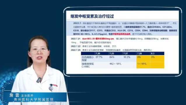 【病例分享汇】王季石教授、詹云教授:驰而不息、卓有成效,塞利尼索联合方案为移植前预处理和继发中枢受累AML患者带来疾病缓解