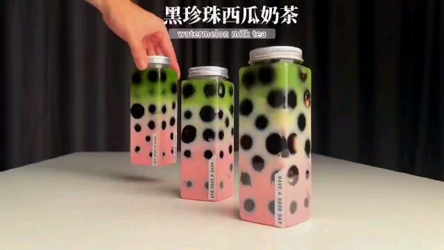 黑珍珠西瓜奶茶