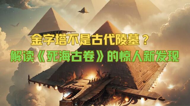 金字塔不是古代陵墓?解读死海古卷的惊人新发现