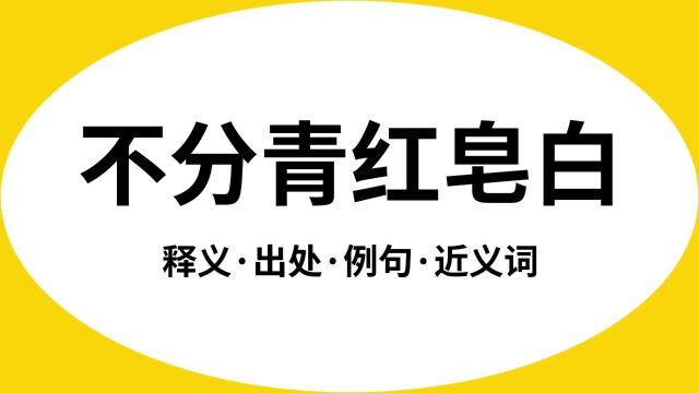 “不分青红皂白”是什么意思?