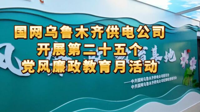 国网乌鲁木齐供电公司开展第二十五个党风廉…