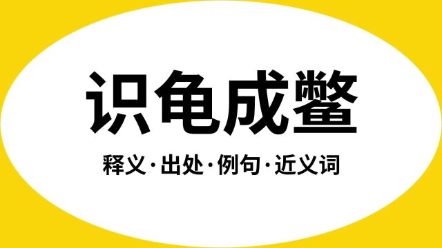 “识龟成鳖”是什么意思?