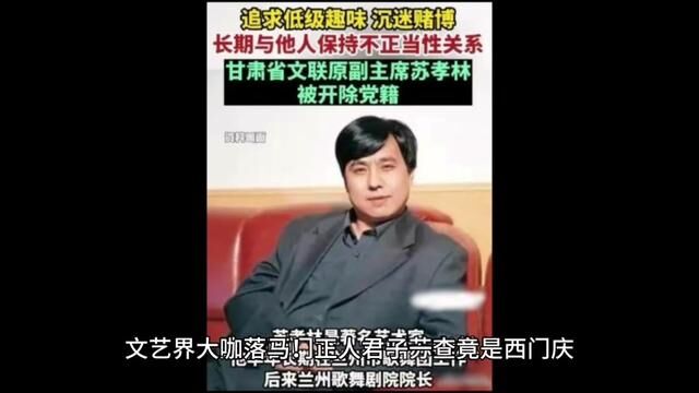 文艺界大咖落马!正人君子一查竟是西门庆,网友:刀郎说的太对了