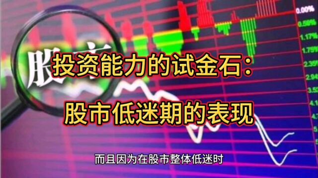 投资能力的试金石:股市低迷期的表现