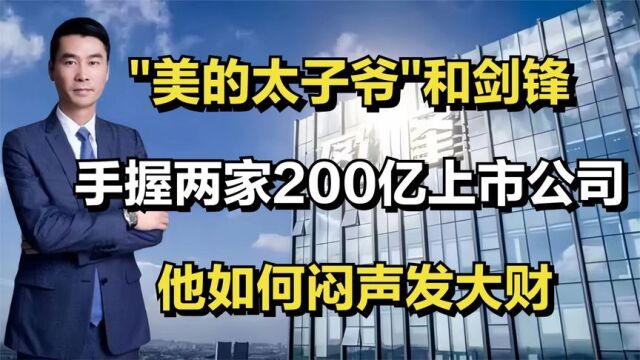 美的太子爷和剑锋:手握两家200亿上市公司,他如何闷声发大财