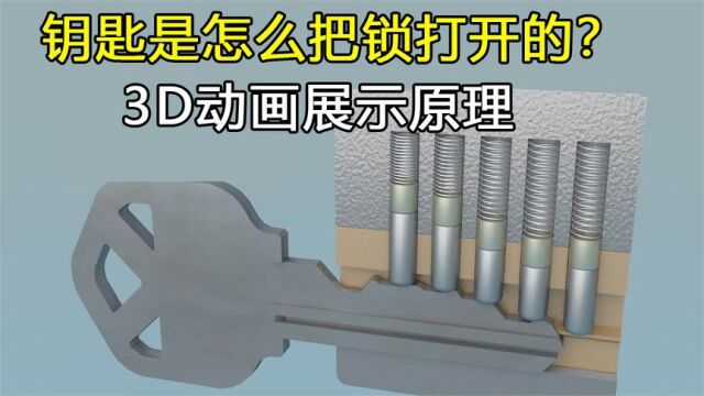 钥匙是如何把锁打开的?3D动画展示其工作原理,看完涨知识了!