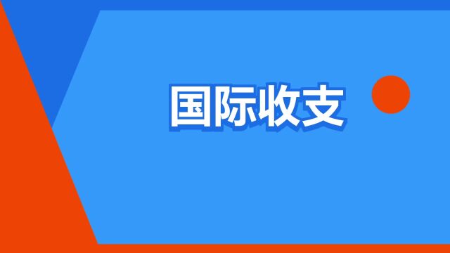 “国际收支”是什么意思?