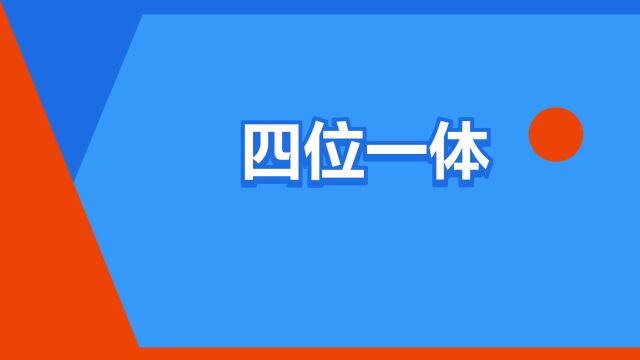 “四位一体”是什么意思?