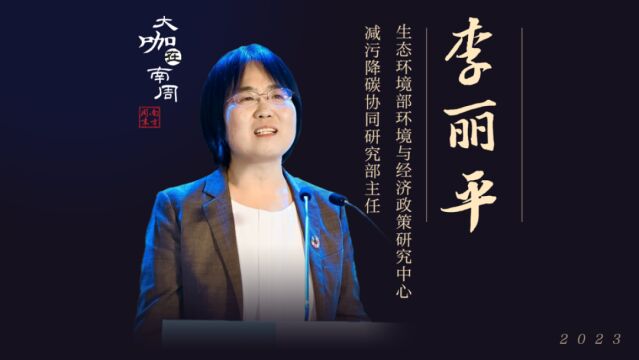 李丽平:政策与实践共同促进减污降碳协同增效丨大咖在南周