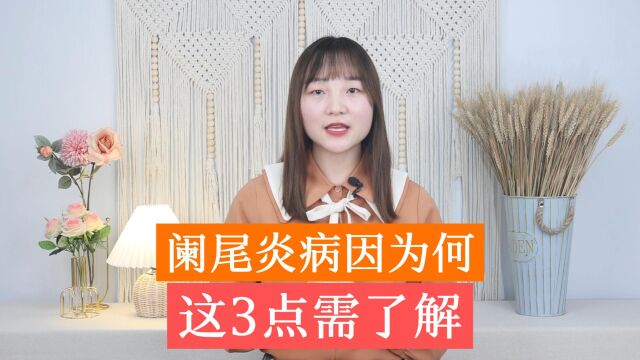 阑尾炎病因为何?如何防治更为科学?医生提示:这3点不妨多了解