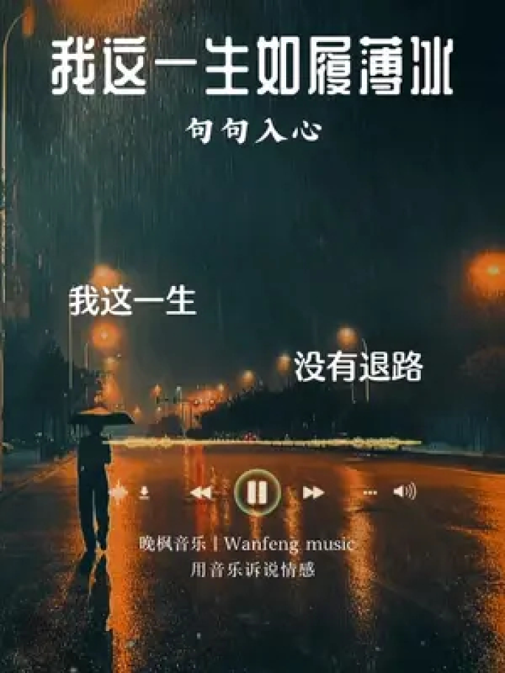 我这一生如履薄冰 #句句入心 #伤感音乐