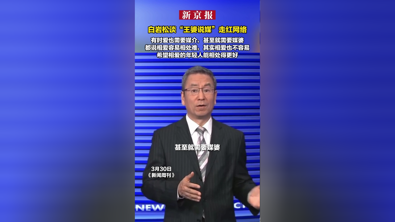 白岩松谈"王婆说媒"走红网络