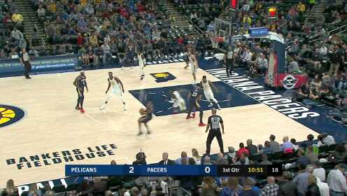 《NBA全场集锦》【得分】我也很无奈啊 考辛斯命中神奇打板三分